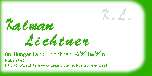 kalman lichtner business card